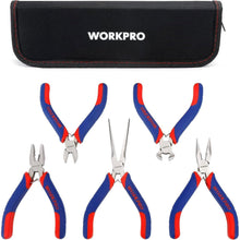 WORKPRO Mini-Zangen-Set 5-teilig mit Organizer-Tasche