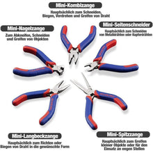 WORKPRO Mini-Zangen-Set 5-teilig mit Organizer-Tasche