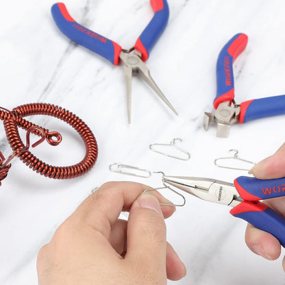 WORKPRO Mini-Zangen-Set 5-teilig mit Organizer-Tasche