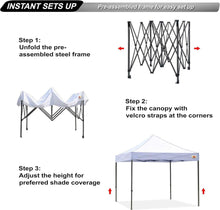 ABCCANOPY Pop-up Pavillon Gartenzelt mit 3