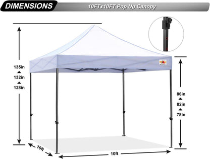 ABCCANOPY Pavillon Pop-up Gartenzelt Festzelt 3x3m