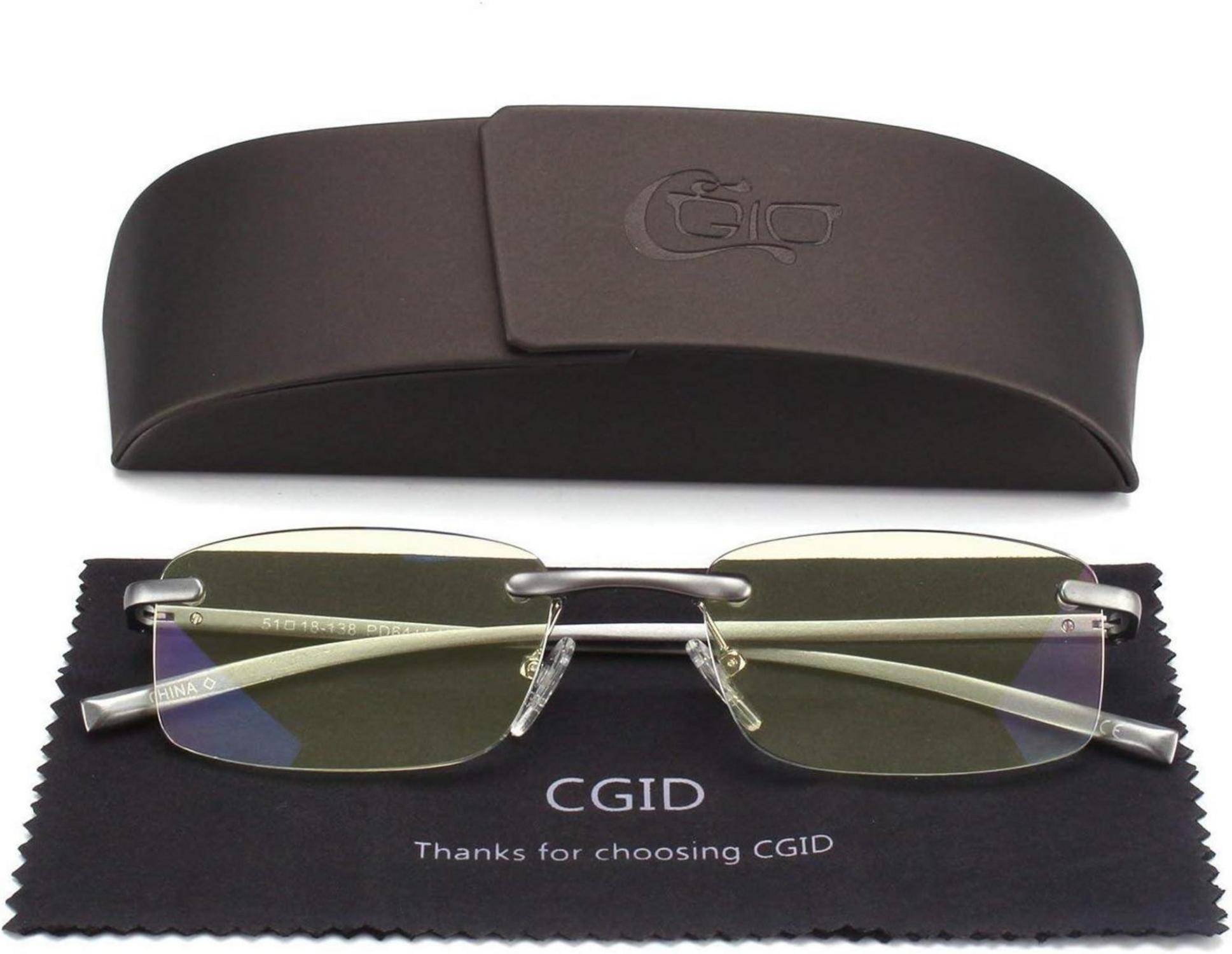 CGID Lesebrille rahmenlos Aluminium-Magnesium Dioptrien +1.25
