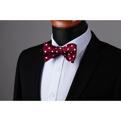 Herren Fliege Set Punktmuster Blau Einstecktuch Hochzeit