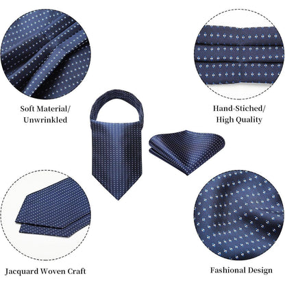 Herren Krawattenschal Rot Paisley Set