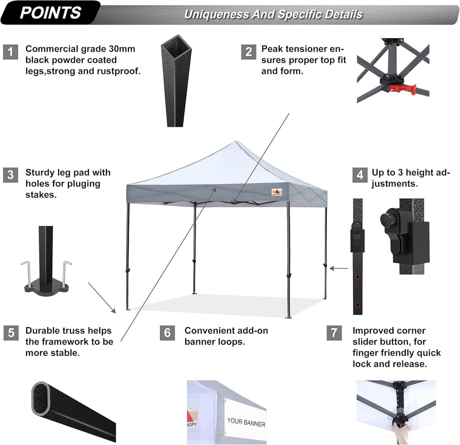 Pop-up Pavillon Gartenzelt Festzelt 3x3m UPF 50+ wasserdicht
