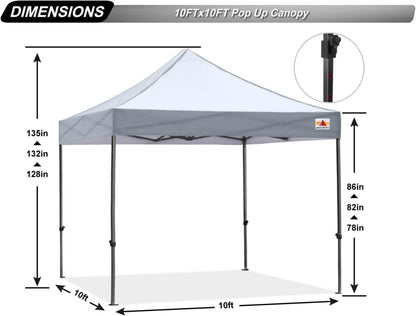 ABCCANOPY Pop-up Pavillon Gartenzelt 3x3m Festzelt wasserdicht UPF