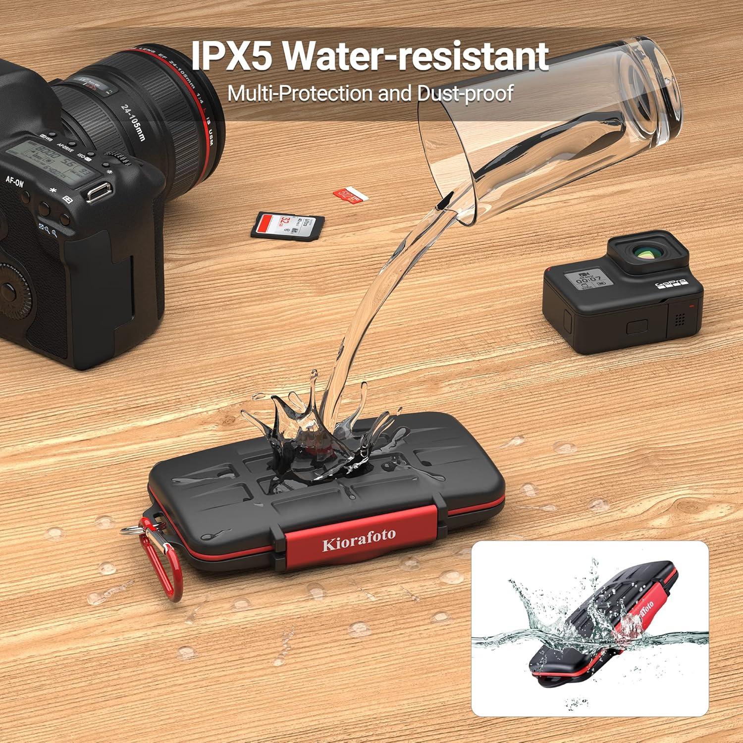 SD Karten Aufbewahrung Tasche für 12 SD + 12 Micro SD, Wasserdichtes