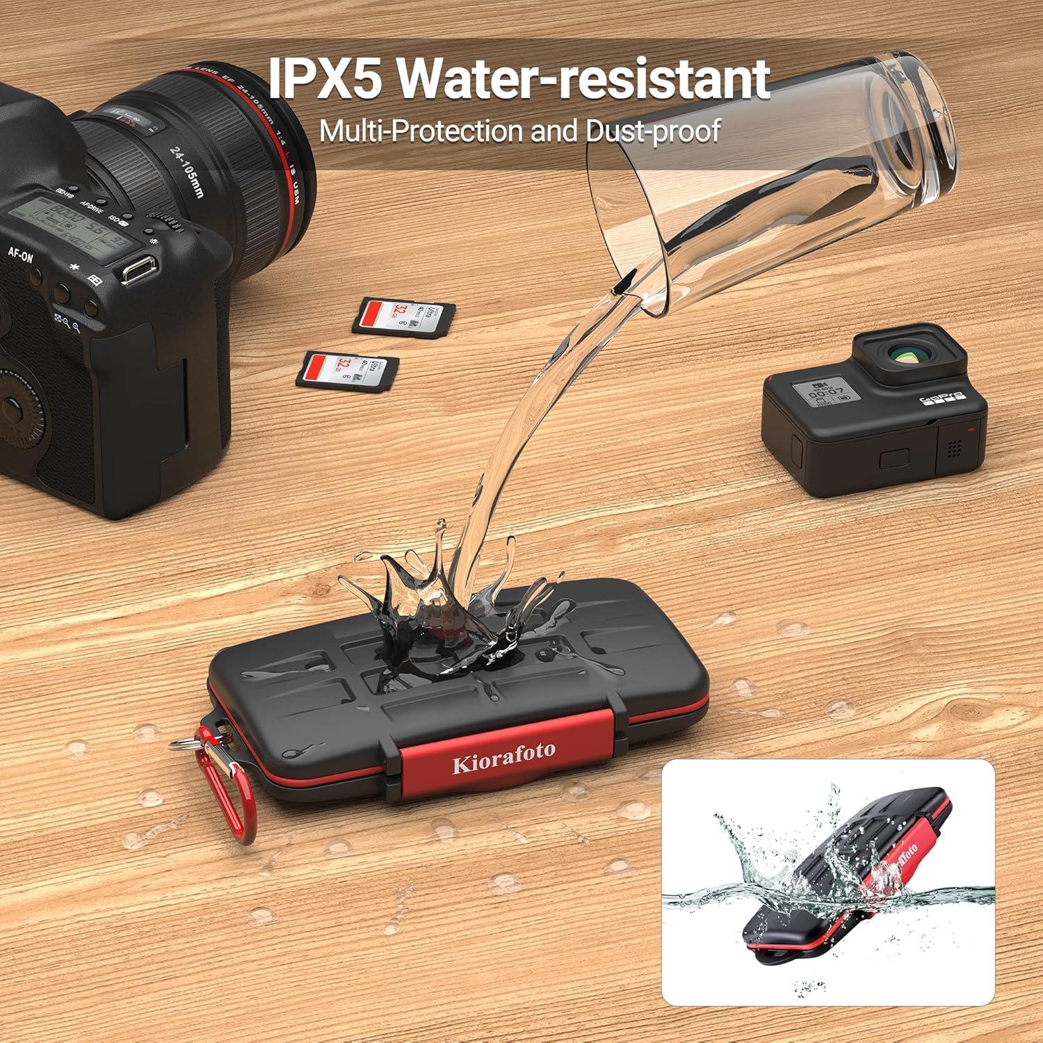 SD Speicherkarten Aufbewahrung Box Anti-Schock wasserfest IPX5 mit