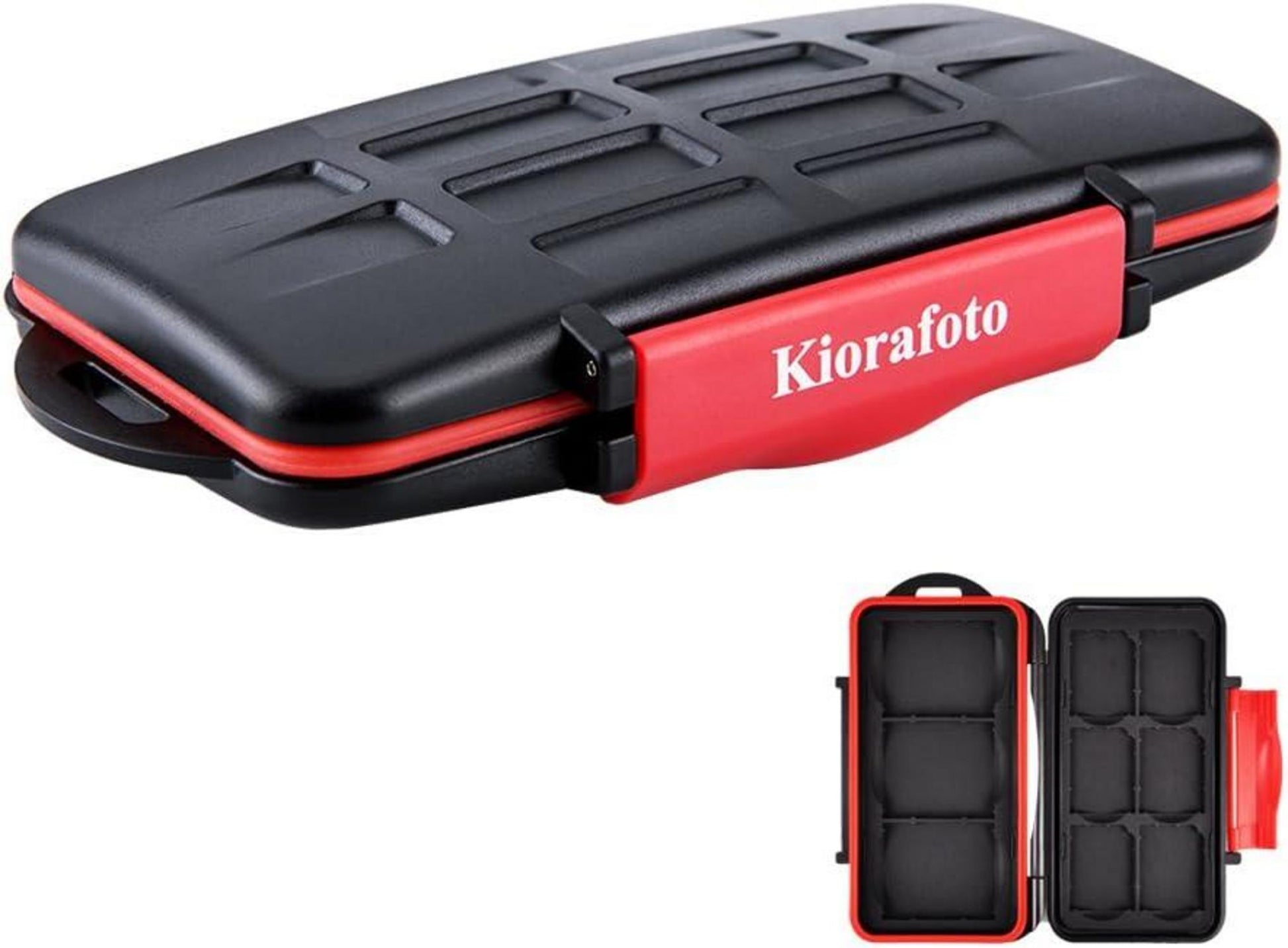 SD CF Speicherkarten Etui Aufbewahrung wasserfest Anti-Schock 9 Slots Karabiner
