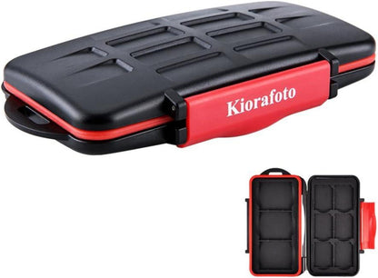 SD CF Speicherkarten Etui Aufbewahrung wasserfest Anti-Schock 9 Slots Karabiner