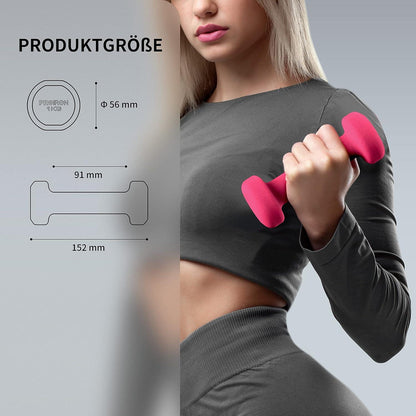 Neopren Kurzhanteln Set 2x1 KG für Damen Gymnastik Yoga Pilates Kinder