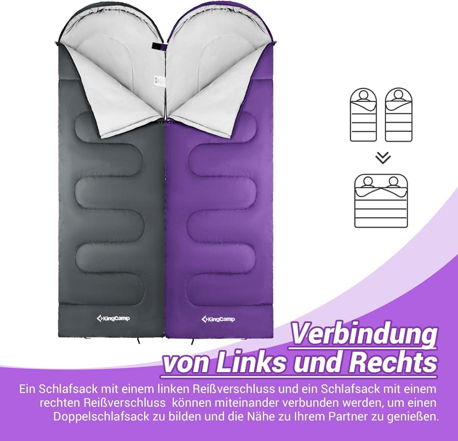 Schlafsack Deckenschlafsack Camping 3-4 Jahreszeiten Erwachsene Kinder