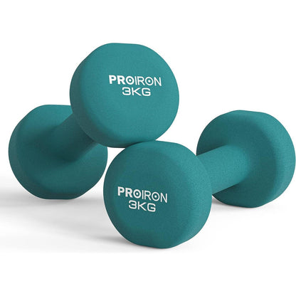 PROIRON Neopren Kurzhanteln Set 2X3KG für Frauen Gymnastik
