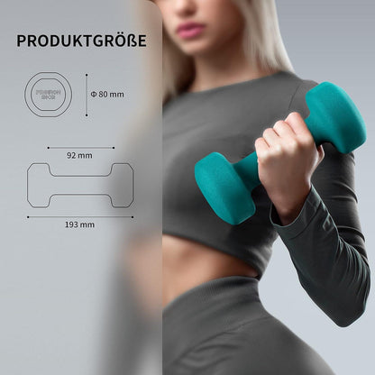 Neopren Kurzhantelset 2X3KG Frauen Gymnastik Yoga Pilates Kinder