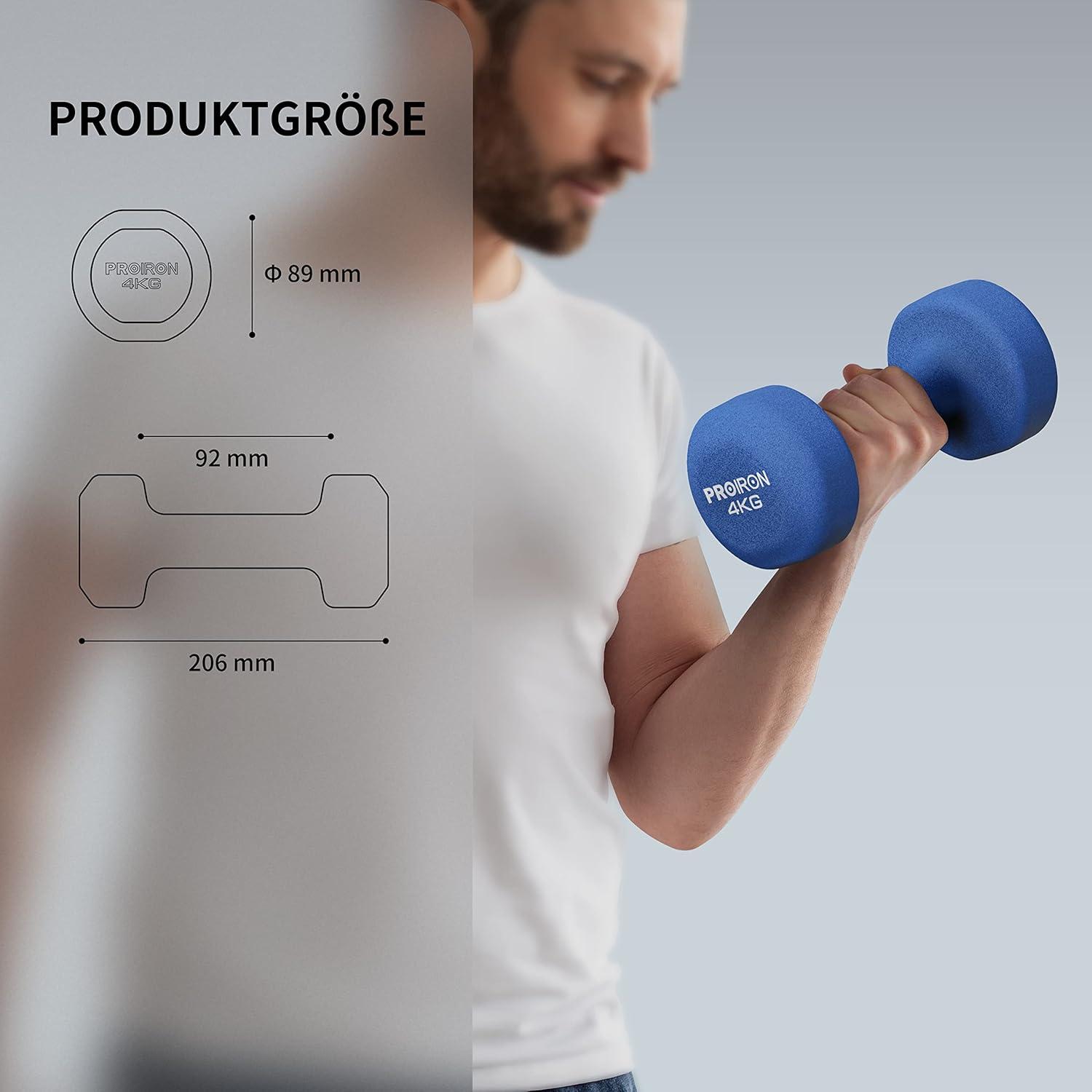 Neopren Kurzhantel Set 4KG Hantel Frauen Gymnastik Yoga Kinder 2er-Set