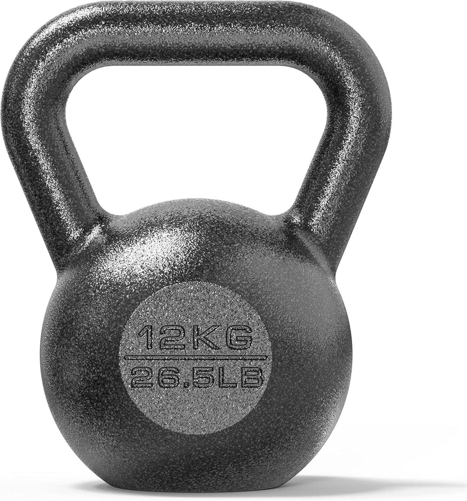 PROIRON Gusseisen Kettlebell mit Gewichten 4-24 kg Schwarz
