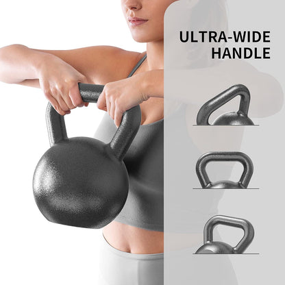 PROIRON Gusseisen Kettlebell mit Gewichten 4-24 kg Schwarz