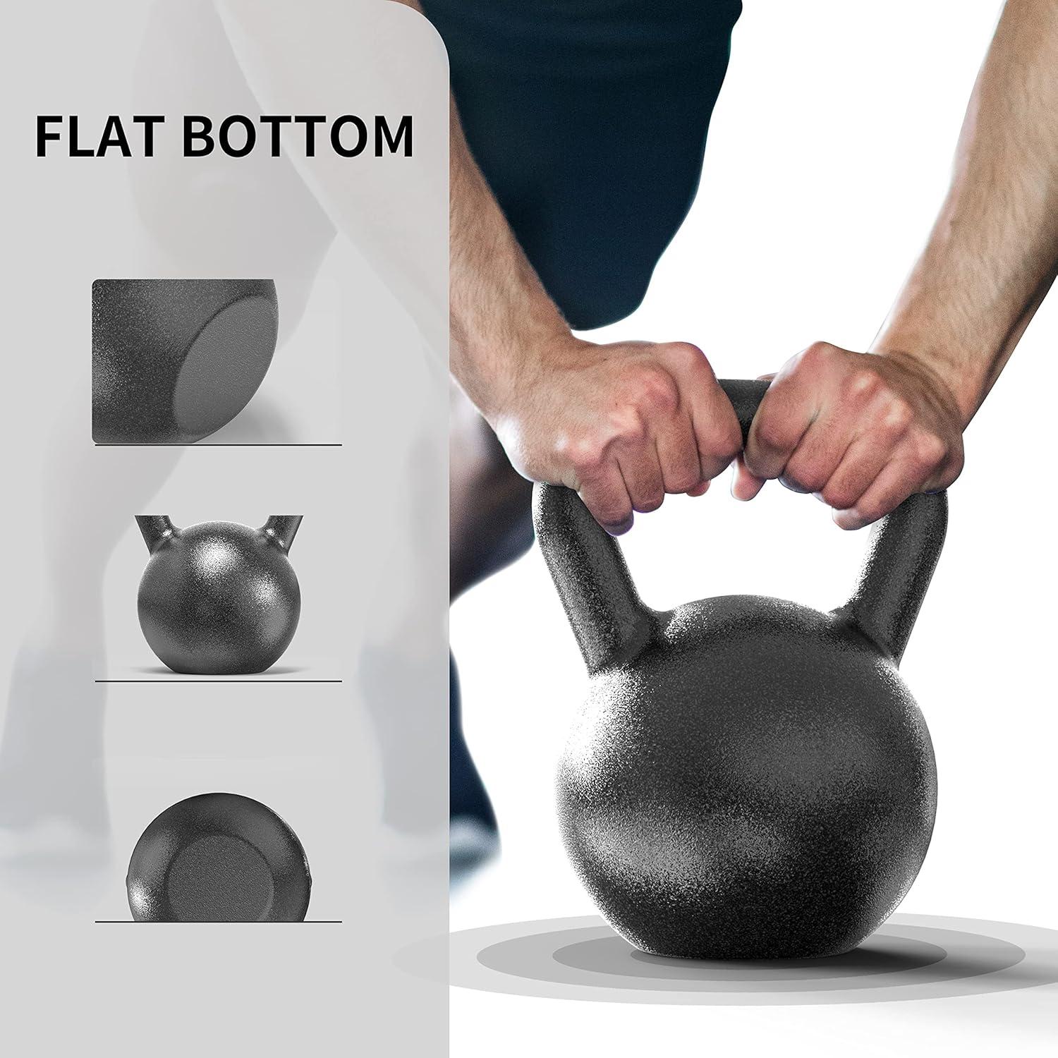 PROIRON Kettlebell aus Gusseisen 4-24kg Schwarz Schwunghantel
