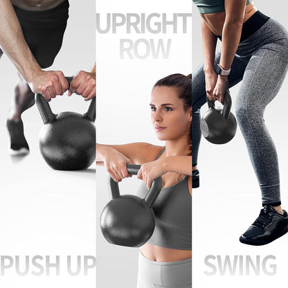 PROIRON Profi Kettlebell aus Gusseisen 4kg-24kg Schwarz