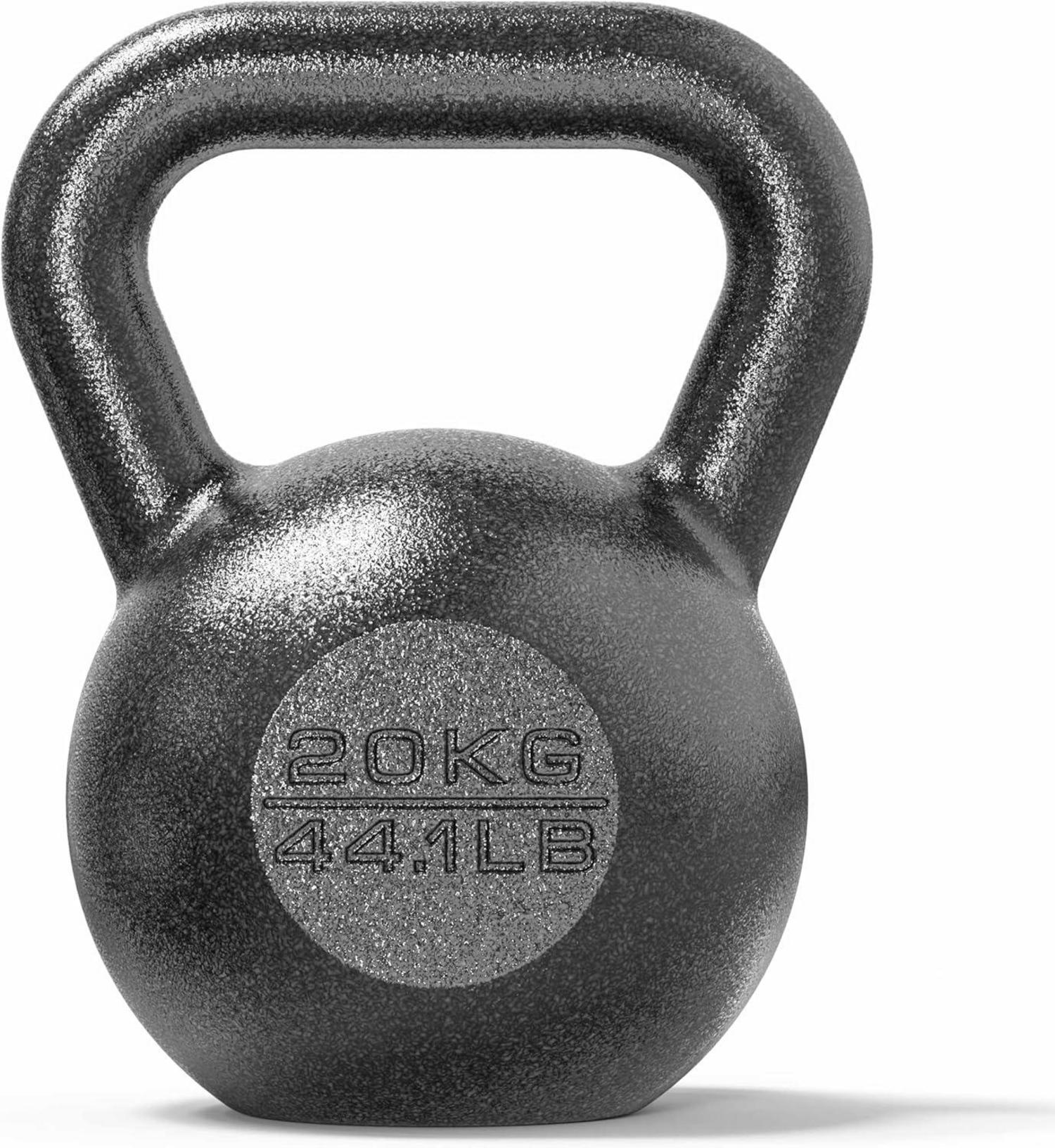 PROIRON Kettlebell Gusseisen 4kg 8kg 12kg 16kg 20kg 24kg Schwarz