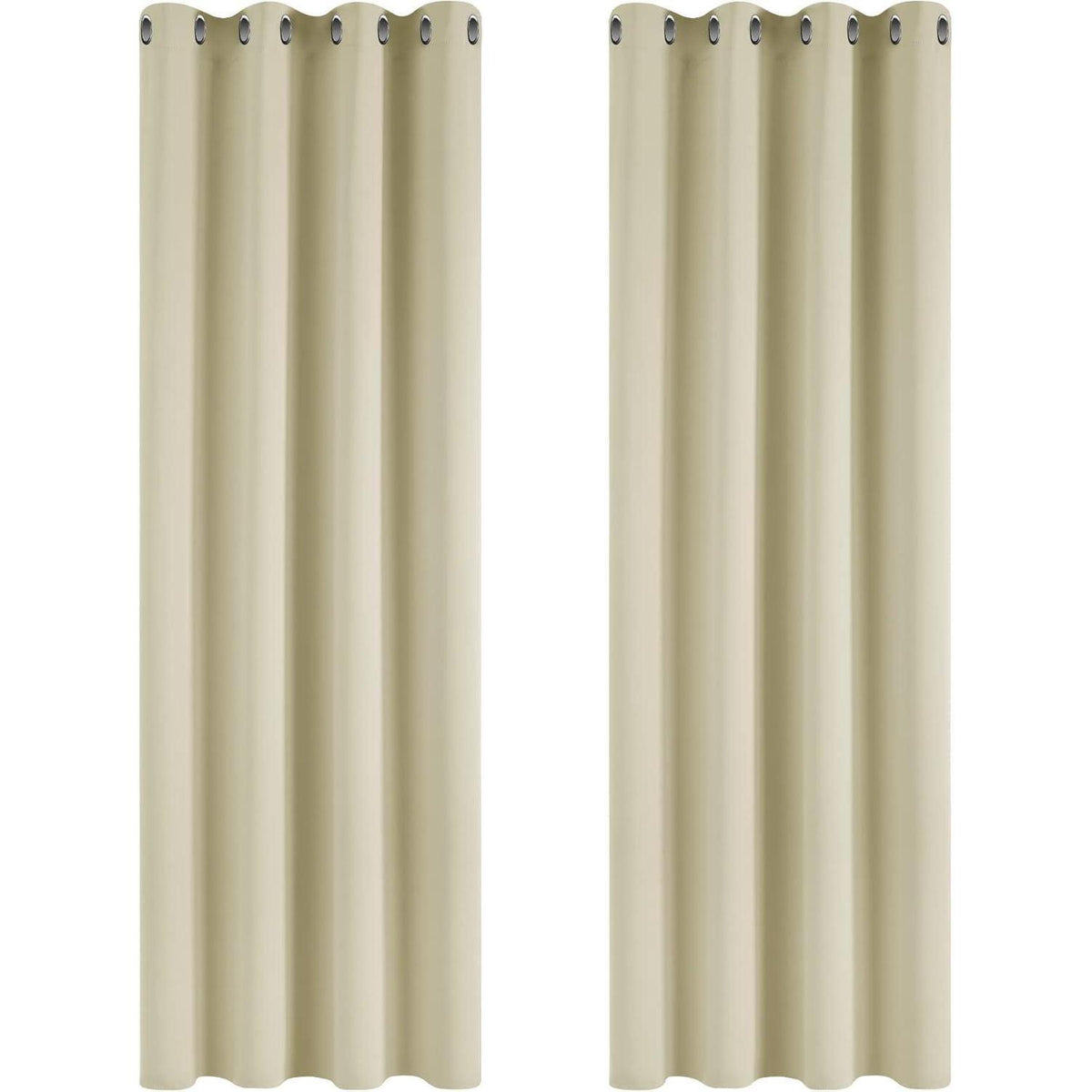 Verdunkelungsvorhang 2er Set Beige – Thermogardine, 240x135cm
