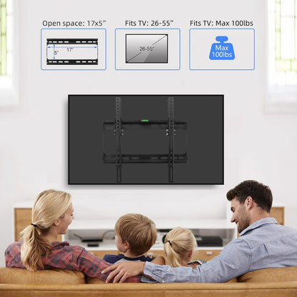 TV Wandhalterung Neigbar für 26-55 Zoll bis 45kg VESA 400x400mm