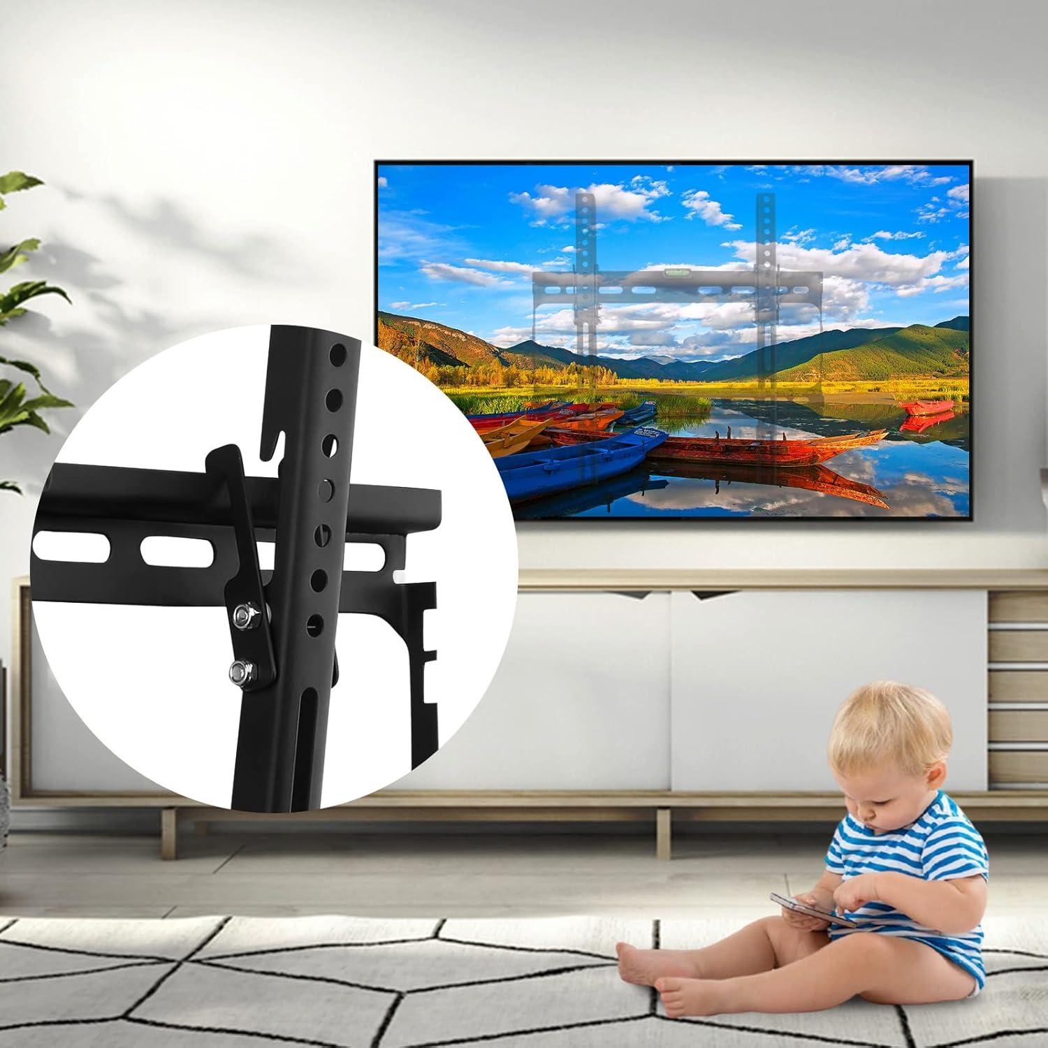 TV Wandhalterung Neigbar für 26-55 Zoll LCD LED Plasma Curved bis 45kg