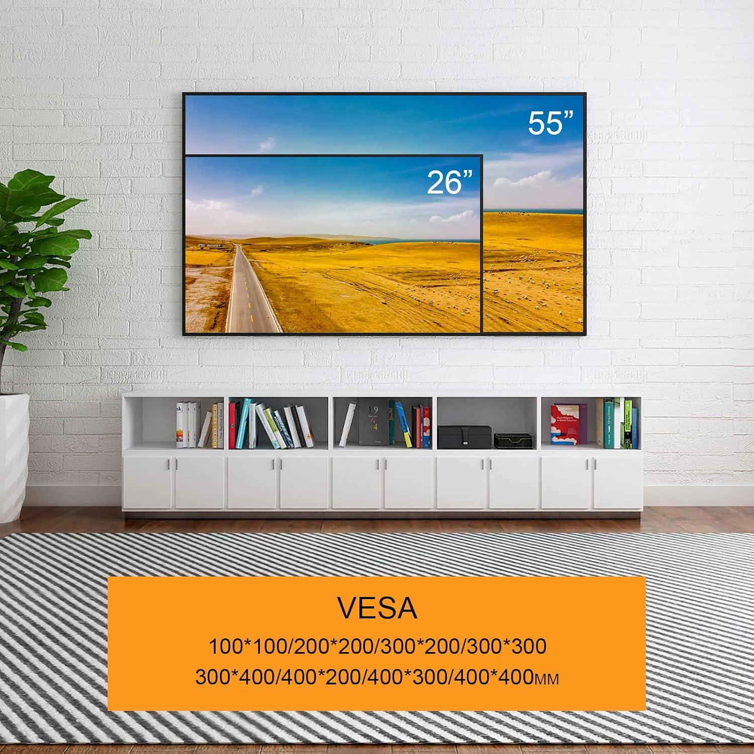 Suptek TV Wandhalterung Neigbare 26-55 Zoll LCD LED Plasma Flat Curved 45kg VESA 400x400mm