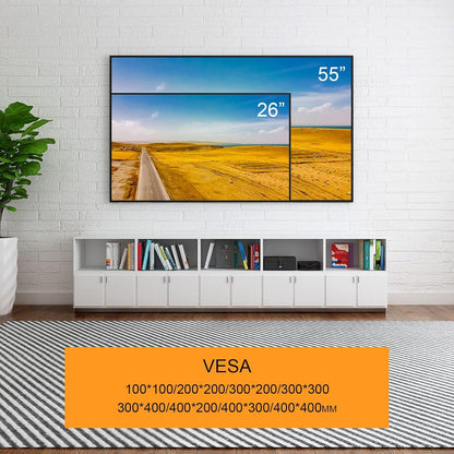 Suptek TV Wandhalterung Neigbare 26-55 Zoll LCD LED Plasma Flat Curved 45kg VESA 400x400mm