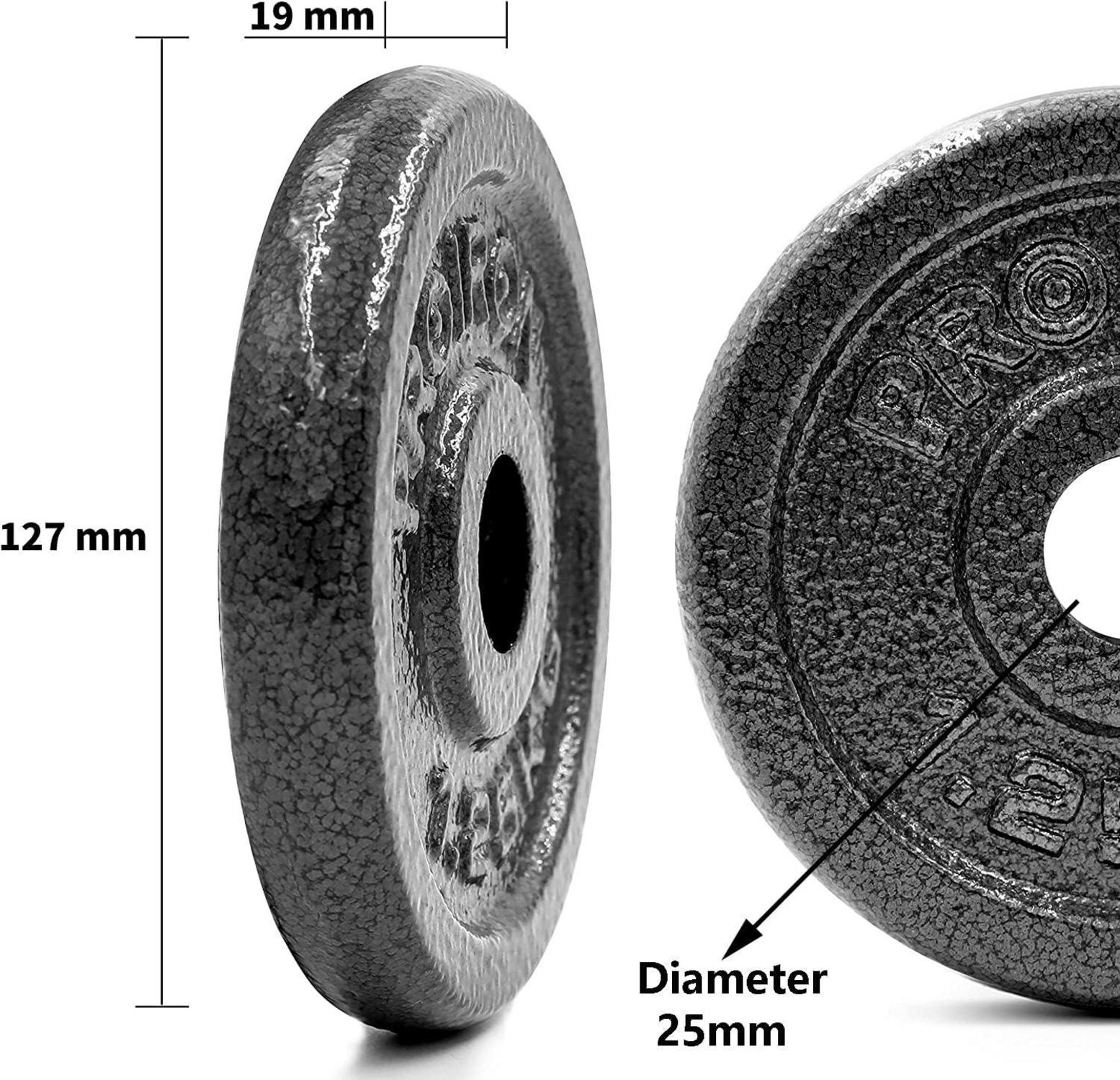 PROIRON Hantelscheiben-Set aus Gusseisen 1,25 kg 2,5 kg 5 kg