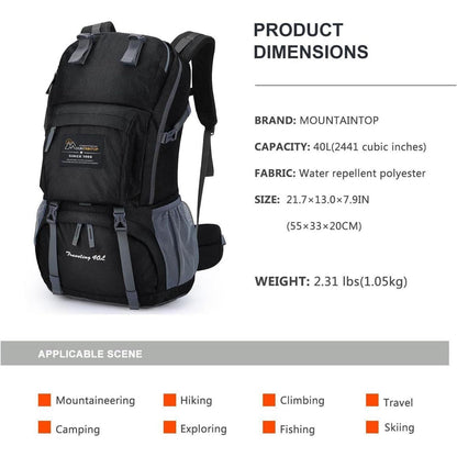 MOUNTAINTOP 40L Wanderrucksack Herren Damen Trekking Outdoor