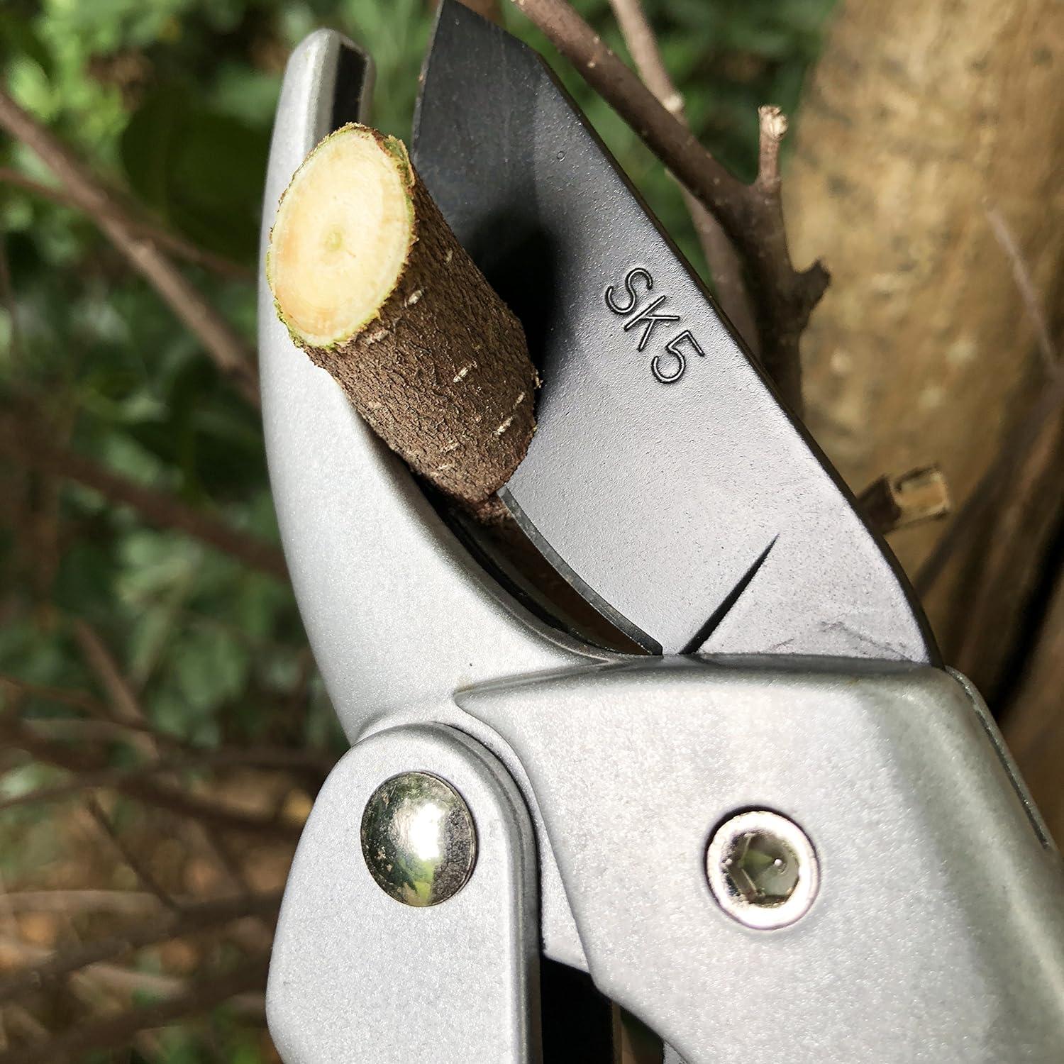 Amboss-Gartenschere für stärkeres und trockenes Holz bis 24 mm - Gonicc