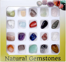 JOVIVI Naturstein Chakra-Set 20x Edelsteine Trommelsteine