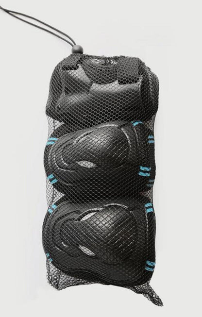Skate Protektoren Set Helmet Knie Elbow Pads Handgelenkschoner Black