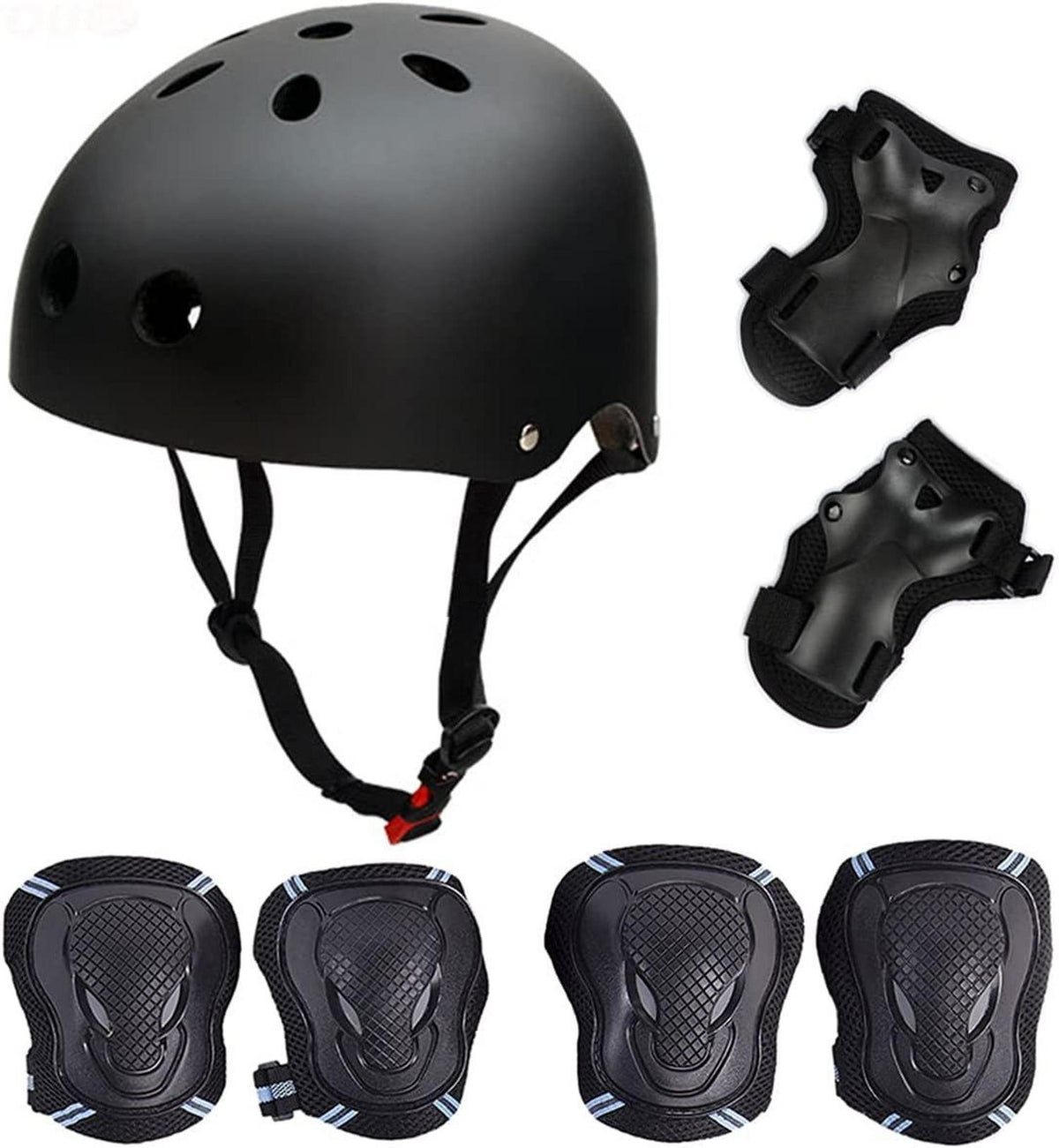 Skateboard Protektoren Set Helmet Knie Elbow Pads Handgelenkschoner