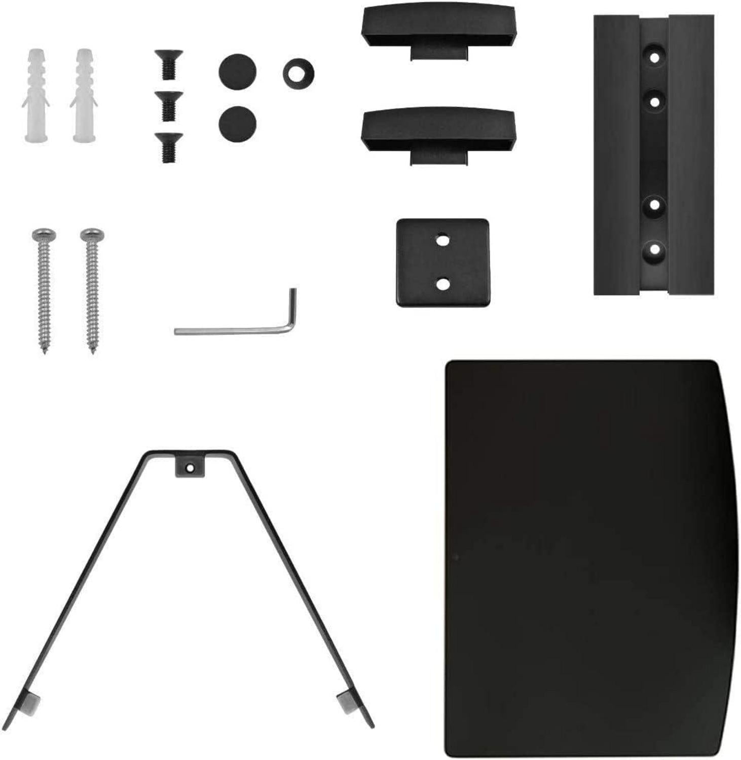 Suptek Floating Regal TV Wandhalterung DVD Kabel Box Spielkonsole Schwarz