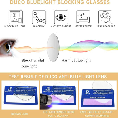 Blaulichtfilter Brille Herren Gaming Blaufilter UV Schutz TR90 Rahmen