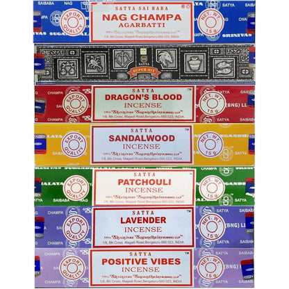 Räucherstäbchen Geschenkset 7 Düfte | Nag Champa, Sandelholz & mehr