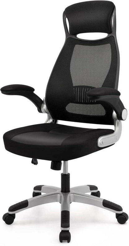 Ergonomischer Bürostuhl mit Armlehnen und Lendenwirbelstütze