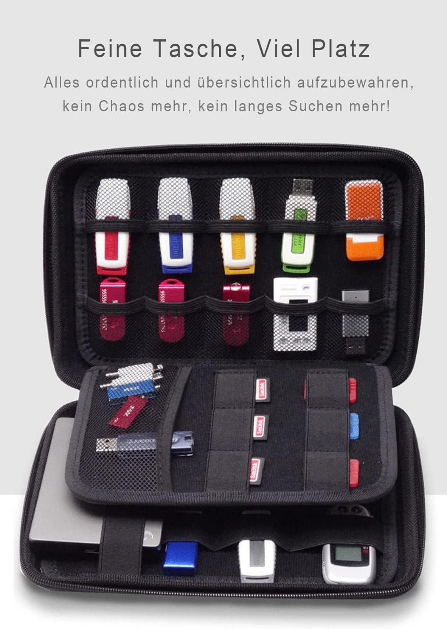 USB-Stick Organizer Tasche Hülle Case für Sticks und SD