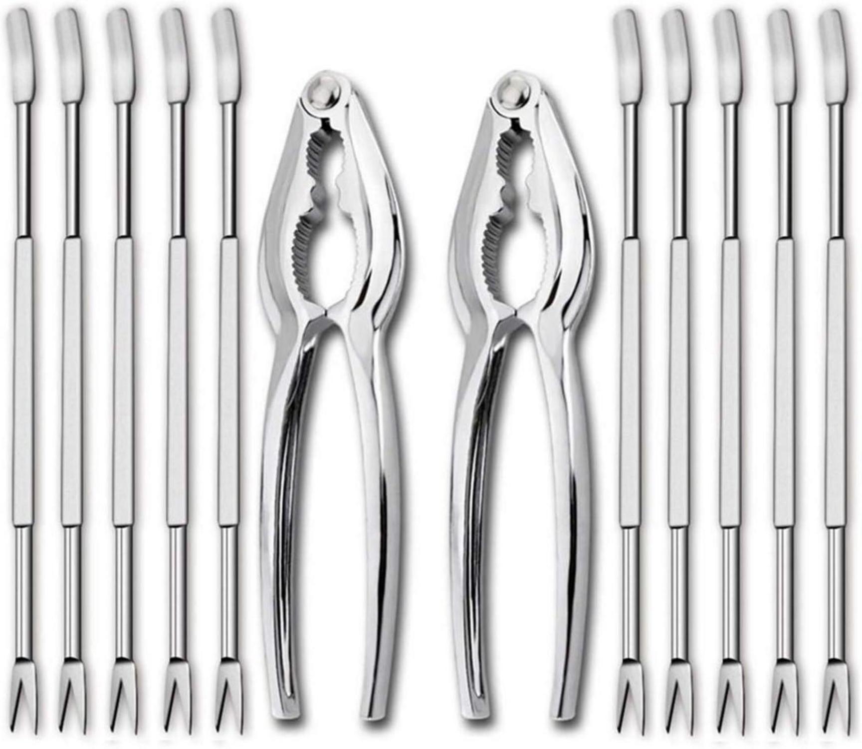 Meeresfrüchte Werkzeug Set mit Hummer Krabben Cracker & Gabeln