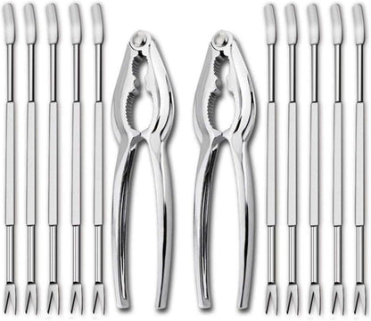 Meeresfrüchte Werkzeug Set mit Hummer Krabben Cracker & Gabeln