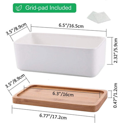 T4U 16.5CM Keramik Sukkulenten Töpfe Kaktus Pflanze Blumentöpfe Weiß 2er Set