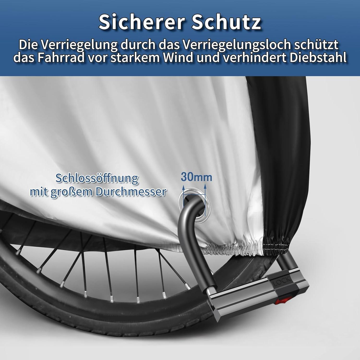 LIHAO Fahrradbezug 190T Wasserdicht Schutzhülle mit Aufbewahrungstasche