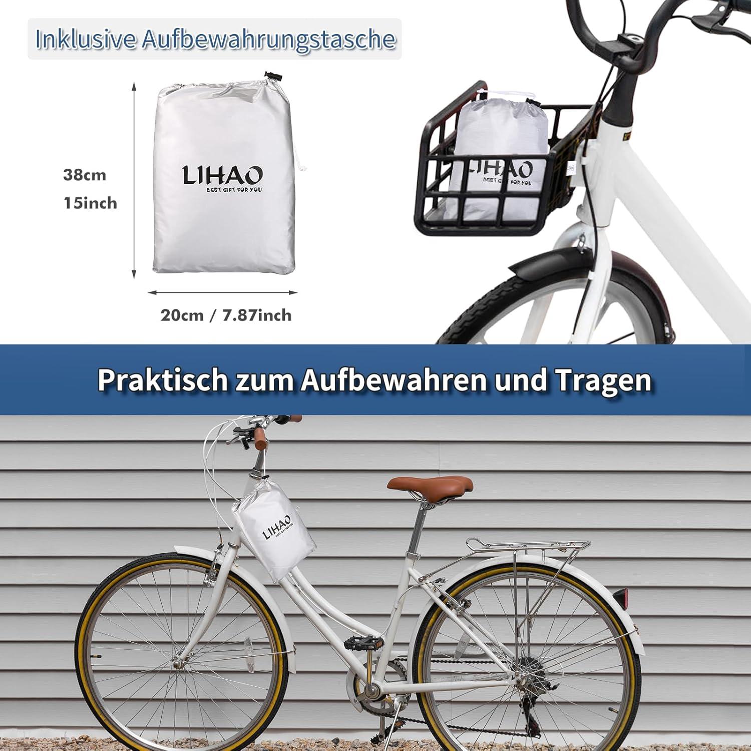 Fahrradabdeckung 190T Wasserdicht Schutzhülle 200x70x110 cm