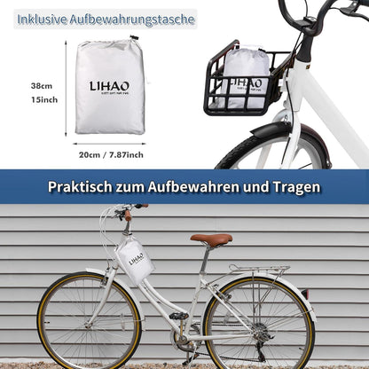 Fahrradabdeckung 190T Wasserdicht Schutzhülle 200x70x110 cm