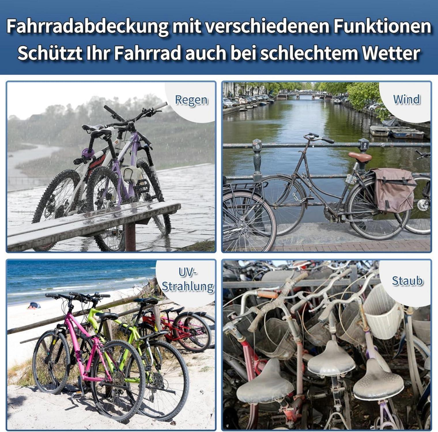 LIHAO Fahrradbezug 190T Wasserdicht Schutzhülle mit Aufbewahrungstasche