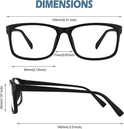CGID CN12 Slim Nerd Brille Rechteck Clear Geek Style