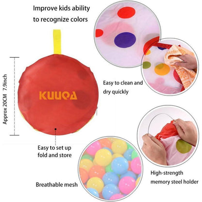 KUUQA Bällebad Bällepool mit Aufbewahrungstasche für Kinder