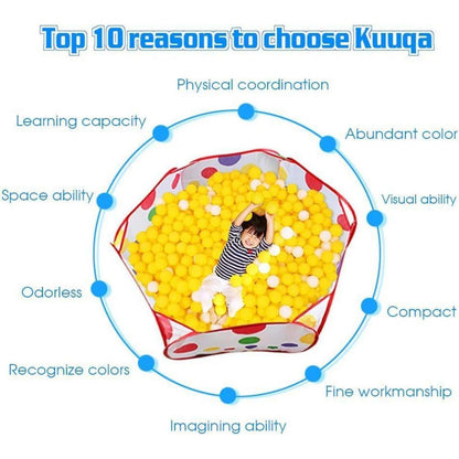 KUUQA Bällebad Bällepool mit Aufbewahrungstasche für Kinder